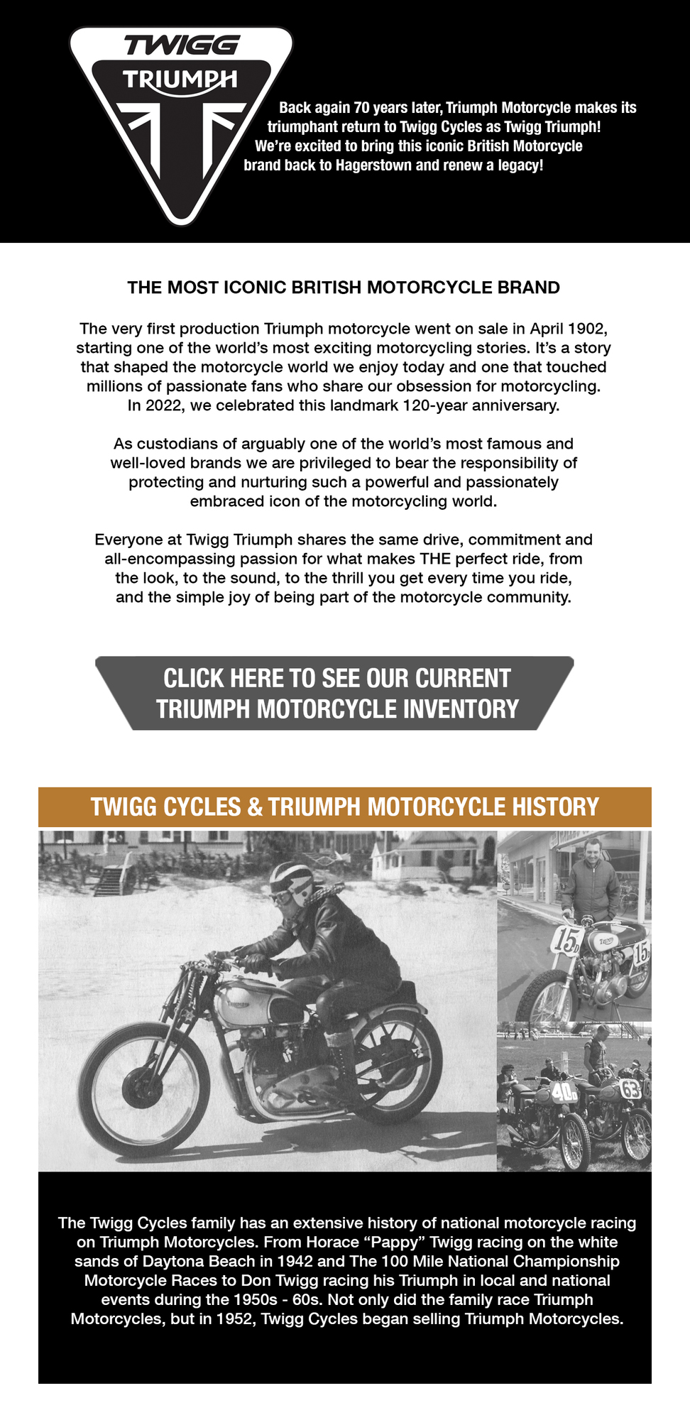 Go to twiggcycles.com (default subpage)